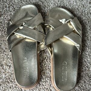 Silent D Gold Sandals